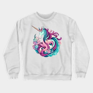 Cute girly unicorn design for all unicorn lovers Crewneck Sweatshirt